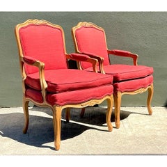 Sedie Fauteuil intagliate d'epoca - una coppia