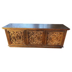 Vintage Diseño Floral Tallado Jamestown Lounge Company Buffet/ Aparador Credenza