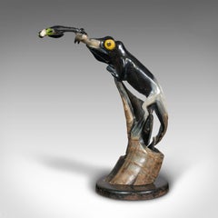 Vintage Carved Horn Figure, Chinese, Decorative, Lizard Ornament, Art Deco, 1940