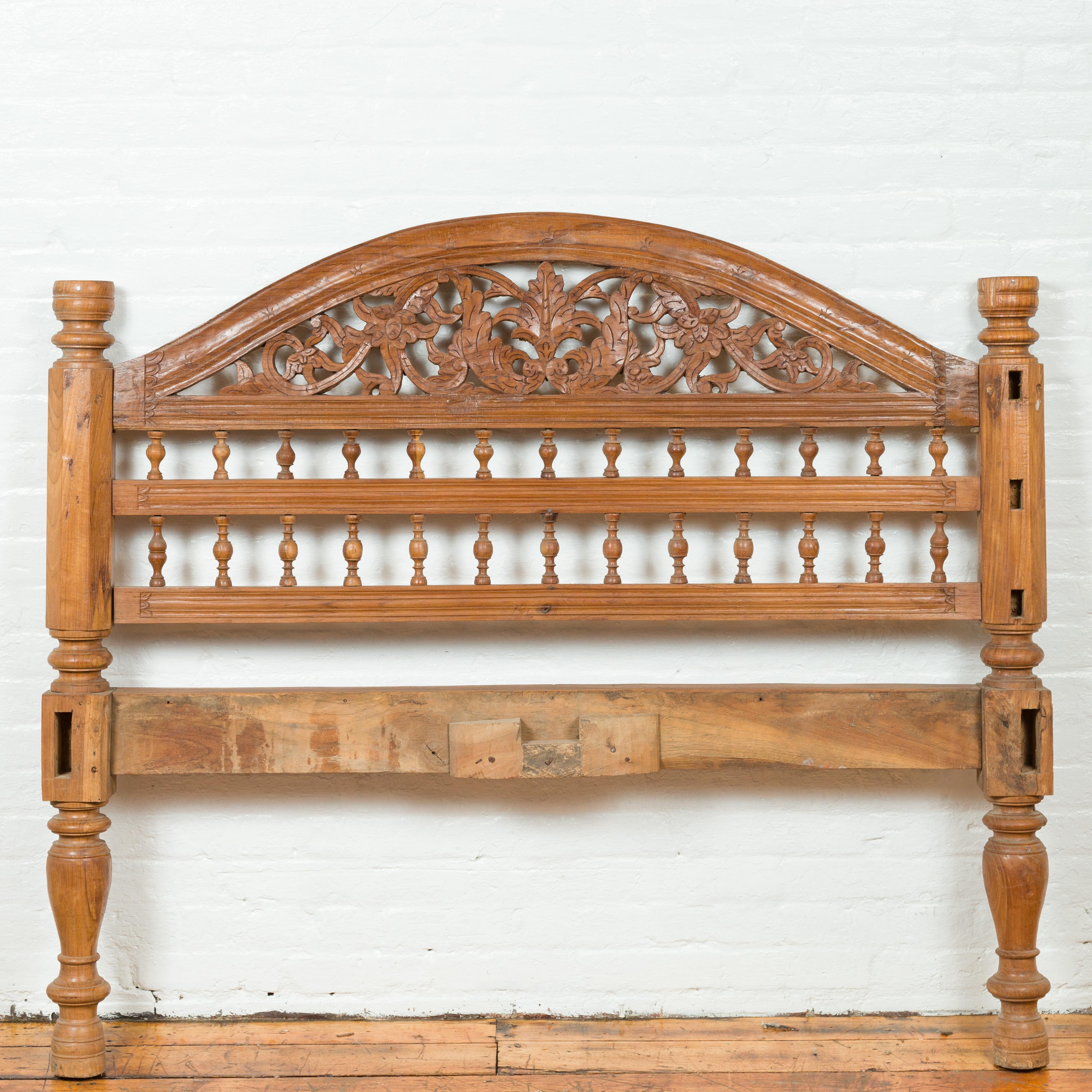 vintage carved wood headboard