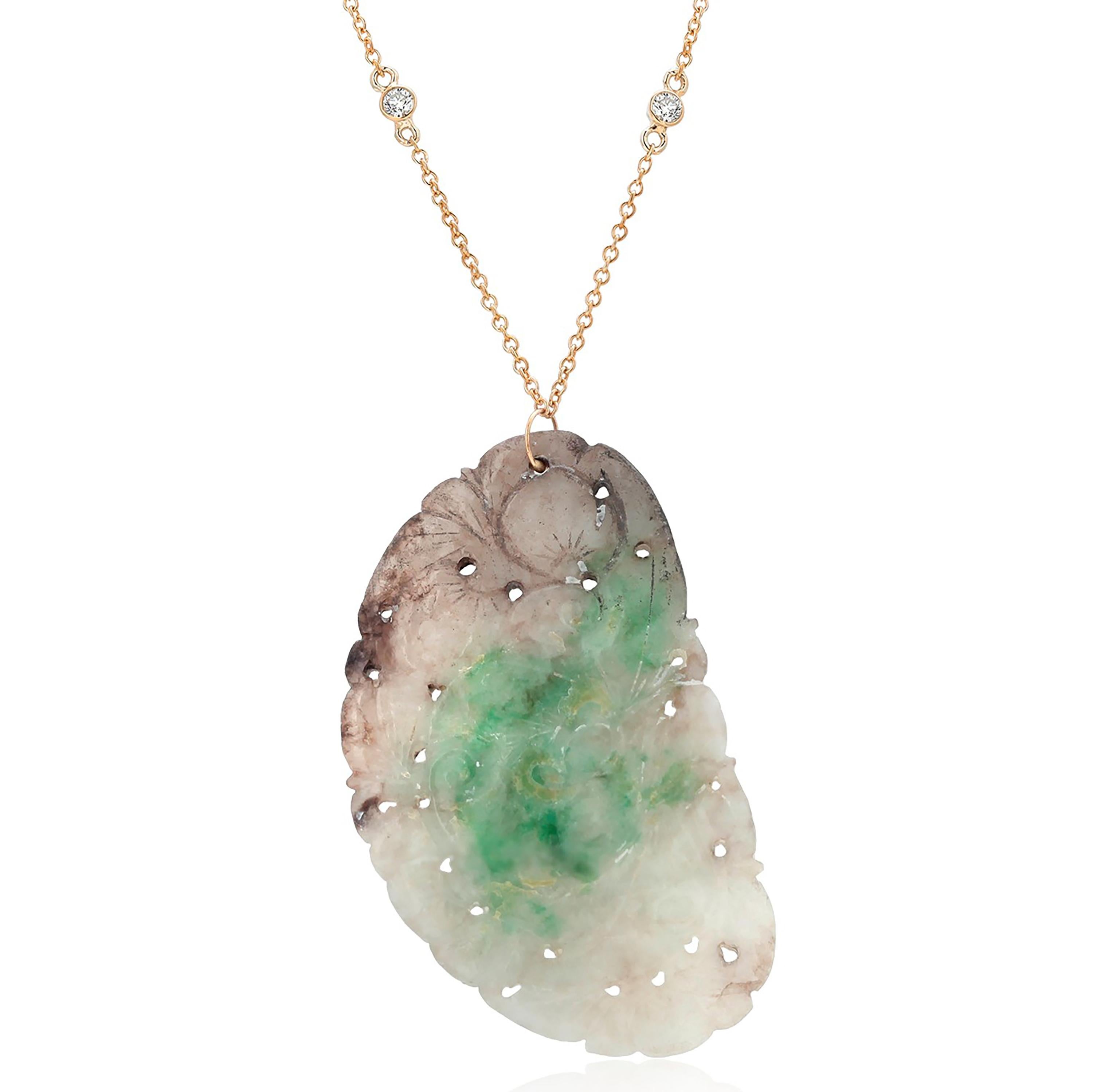 jade pendant white gold