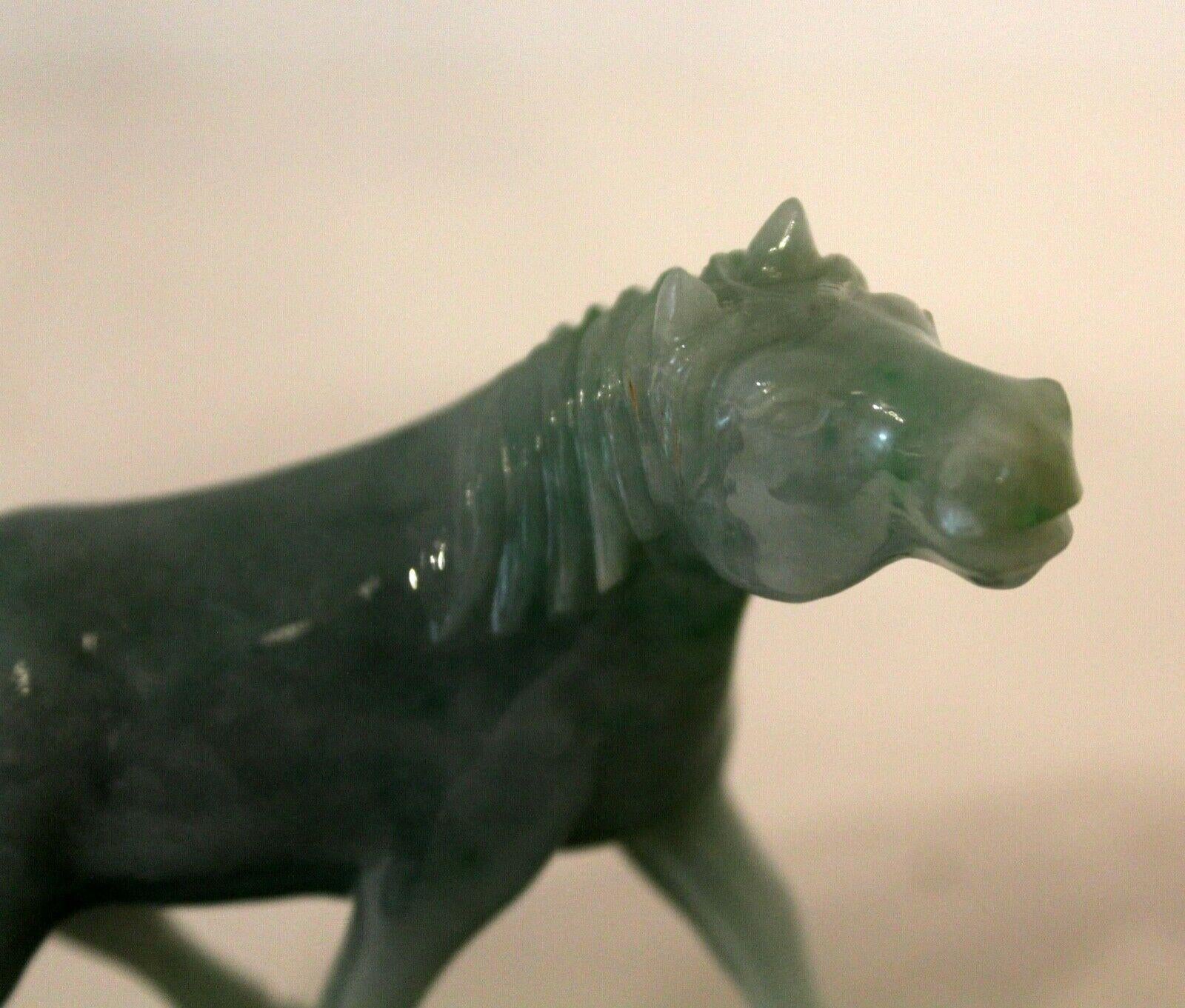 20th Century Vintage Carved Jade Equestrian Horses