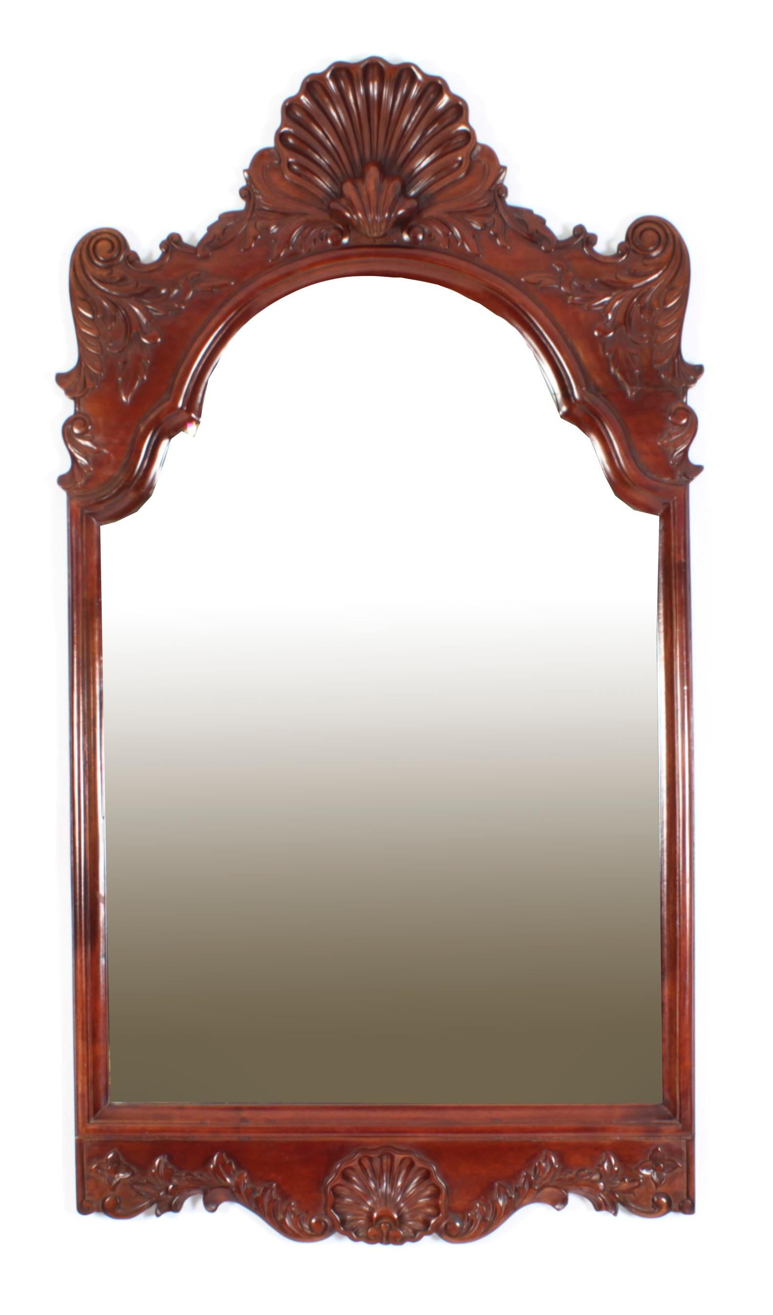 Vintage Carved Mahogany Mirror Mid 20th C For Sale 7