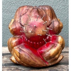 Vintage Carved Man Sphere