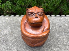 Vintage Carved Monkey Box