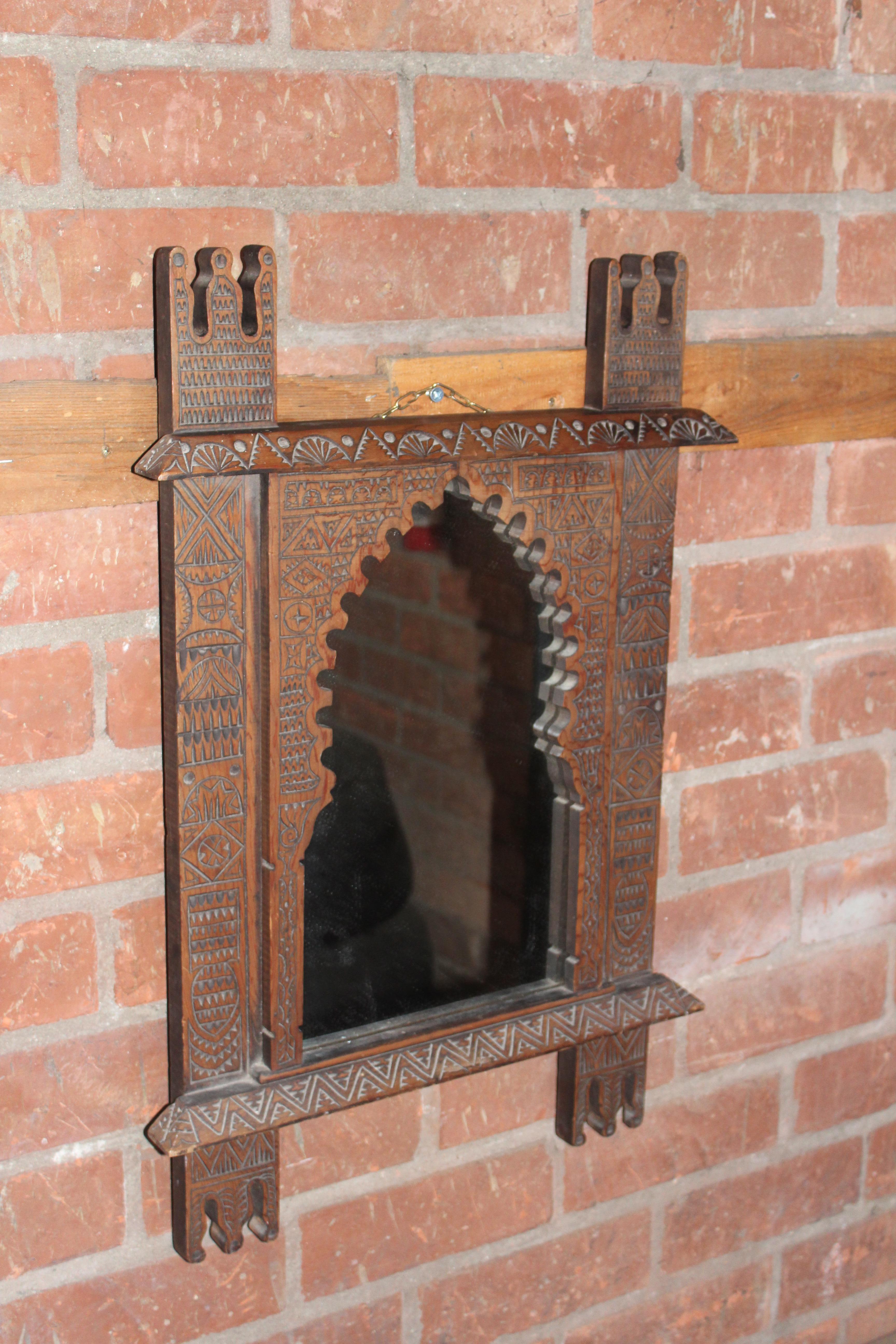 Vintage Carved Moroccan Mirror 7