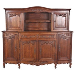 Used Carved Oak Buffet or Hutch