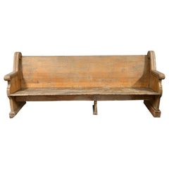 Vintage Carved Oak Church Pew