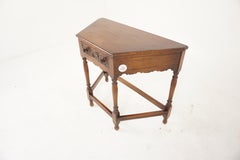 Vintage Carved Oak Hall Table, Side Table, Sofa Table, Scotland 1930, H195