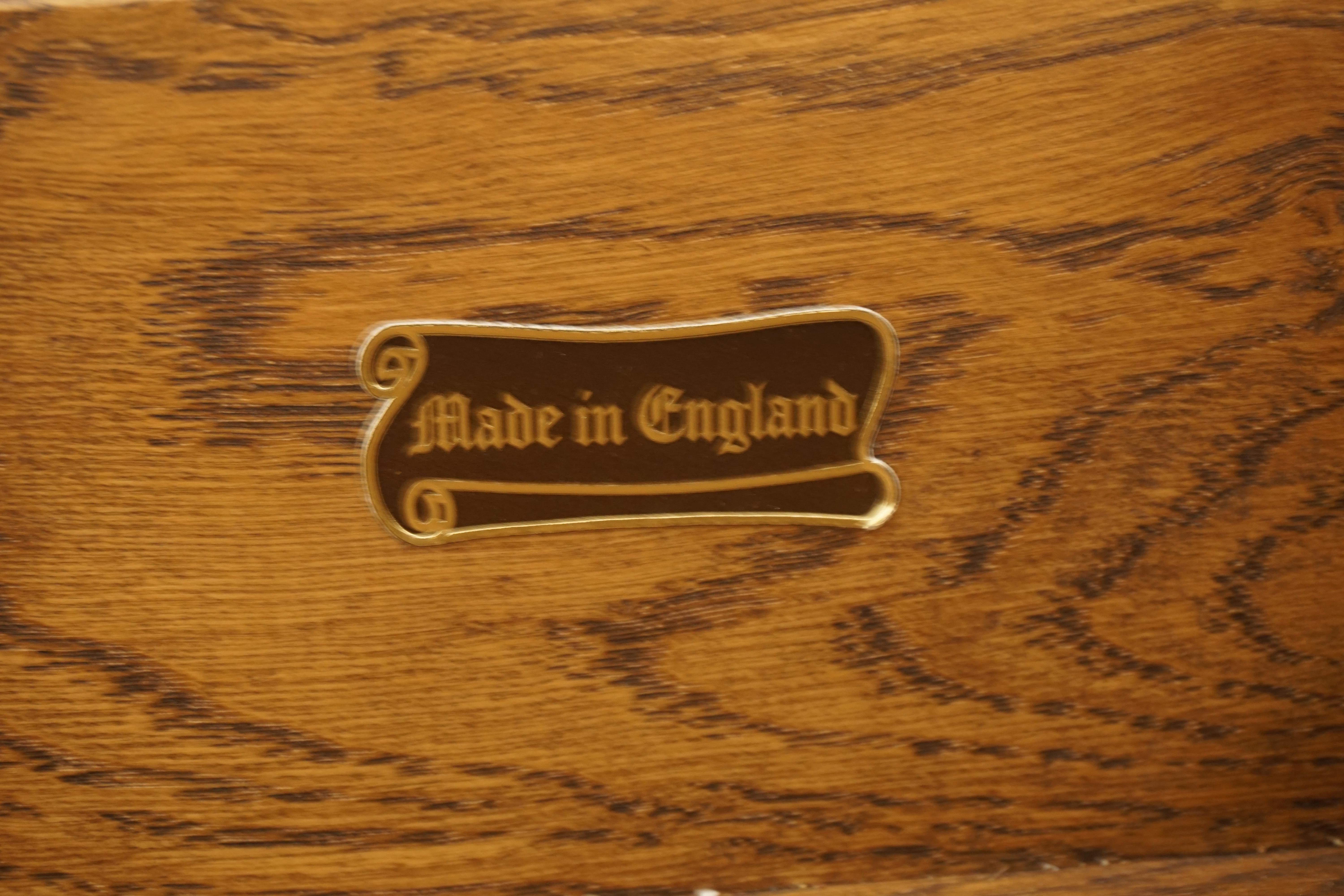 Vintage Carved Oak Hall Table, Sofa Table, England 1940, B2309 4