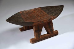 Geschnitzter, mühsam geschnitzter Suriname-Hocker, Stammes-Inneneinrichtung