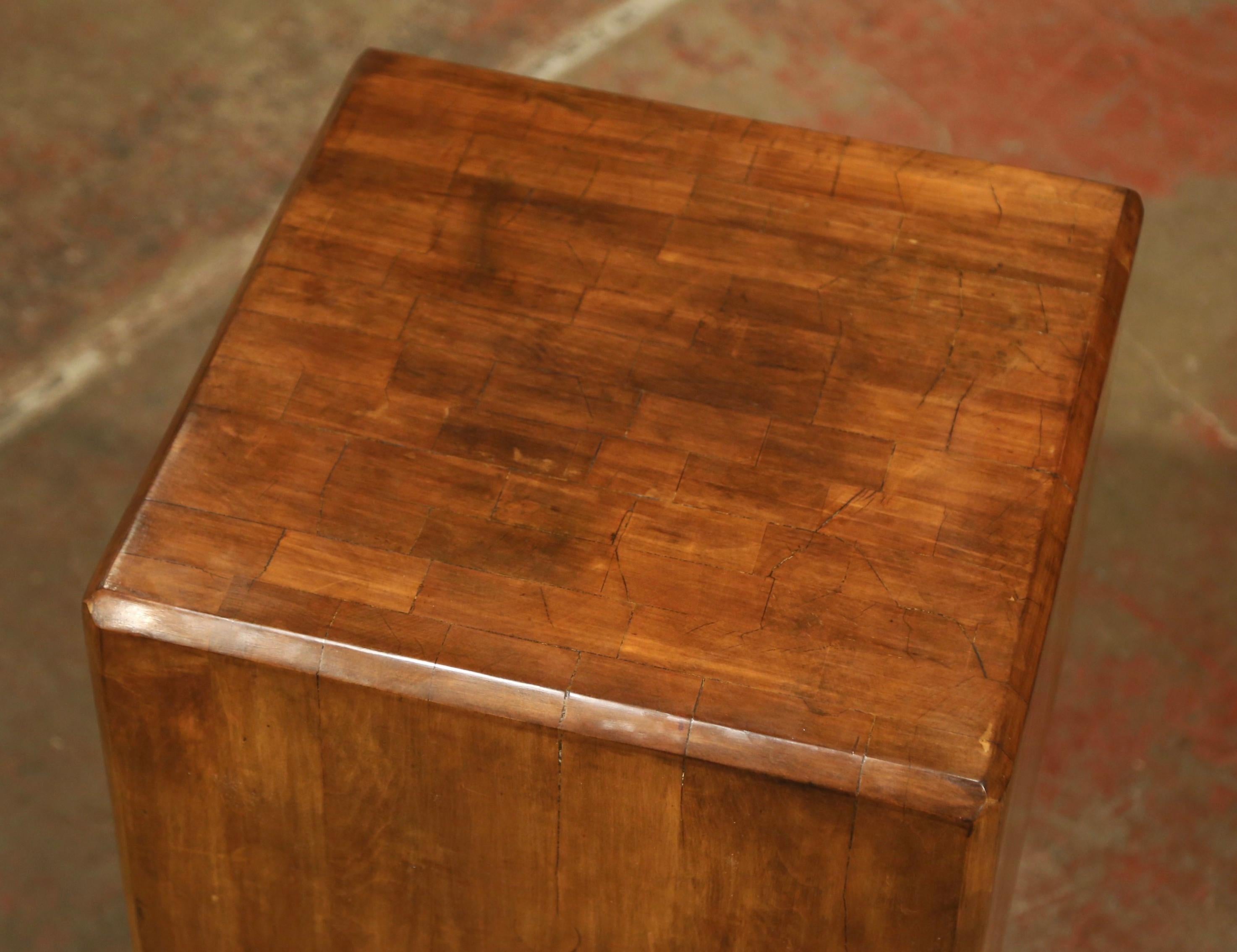 Hand-Carved Vintage Carved Patinated Maple Epicurean Butcher Block from Neiman Marcus