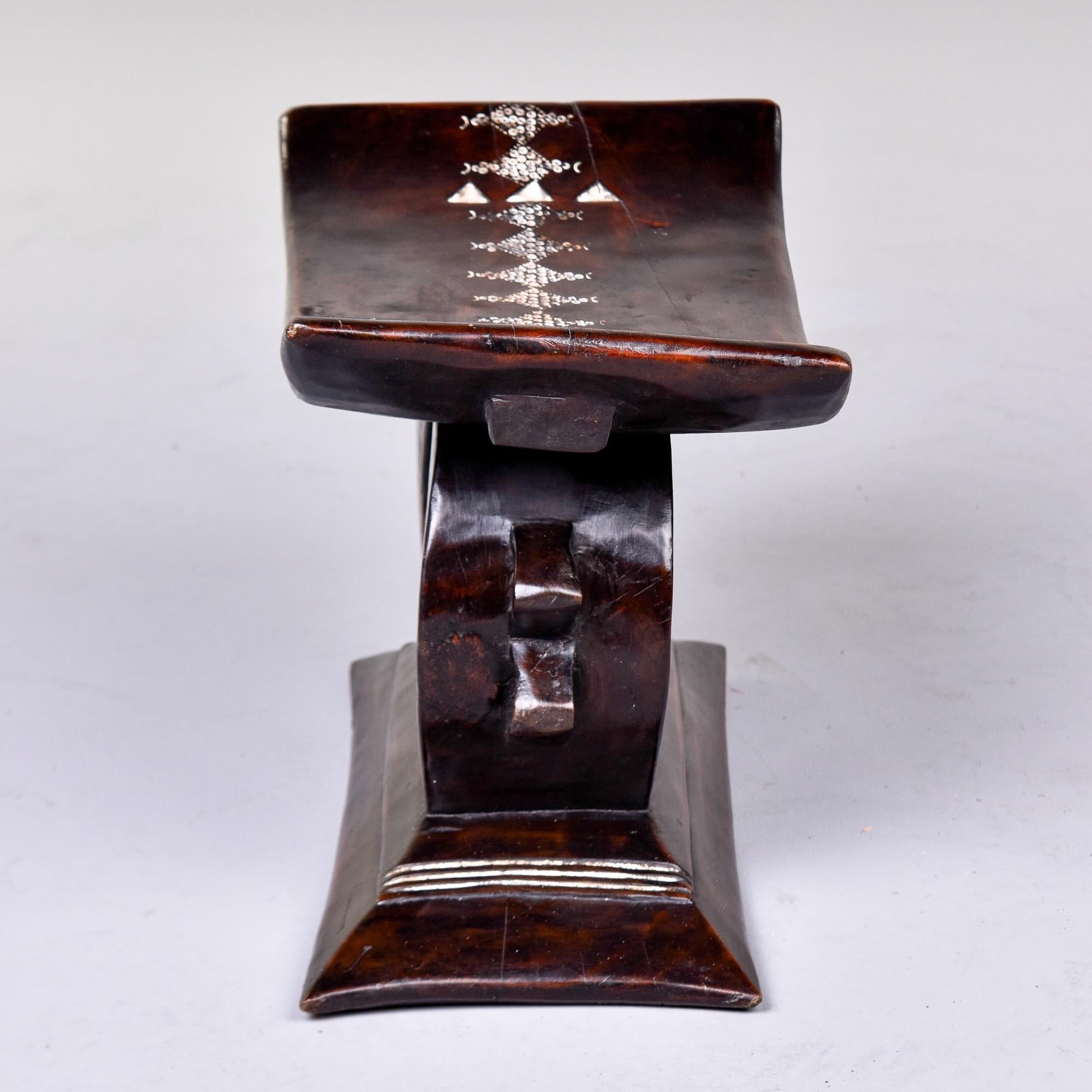 20th Century Vintage Carved Small African Stool by the Ashanti of Ghana