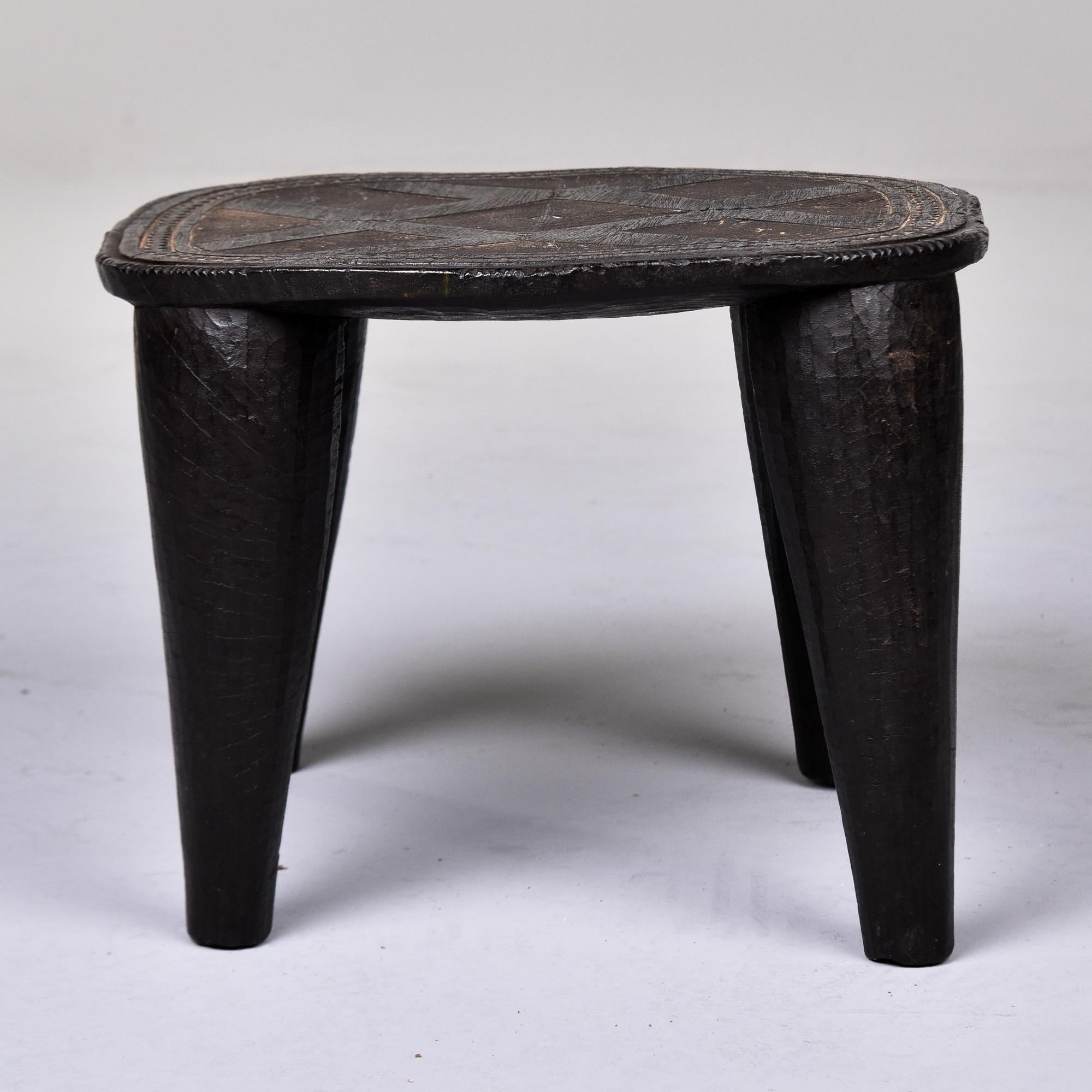 Tribal Vintage Carved Small African Stool or Table by the Nupe of Nigeria 