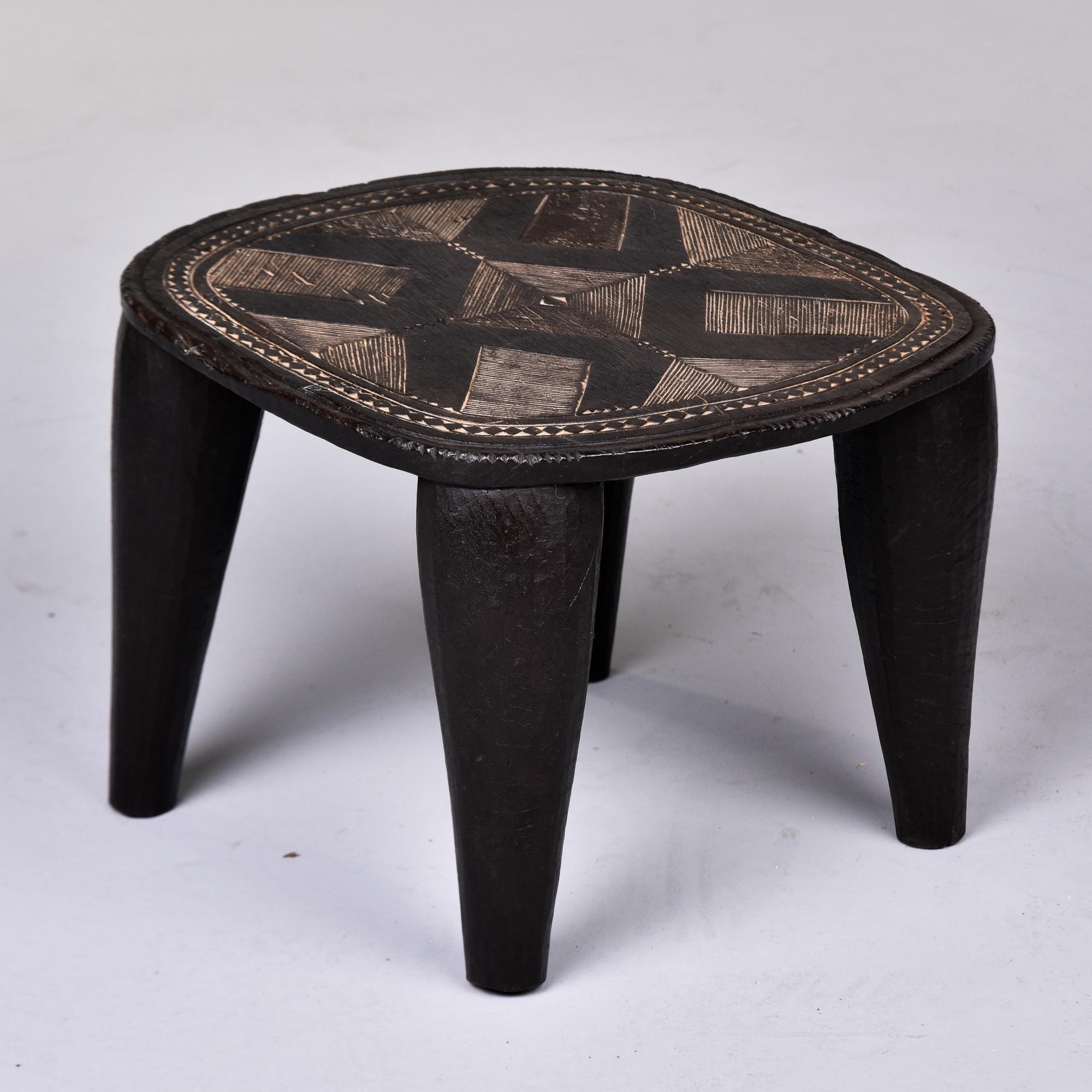 Vintage Carved Small African Stool or Table by the Nupe of Nigeria  In Good Condition In Troy, MI