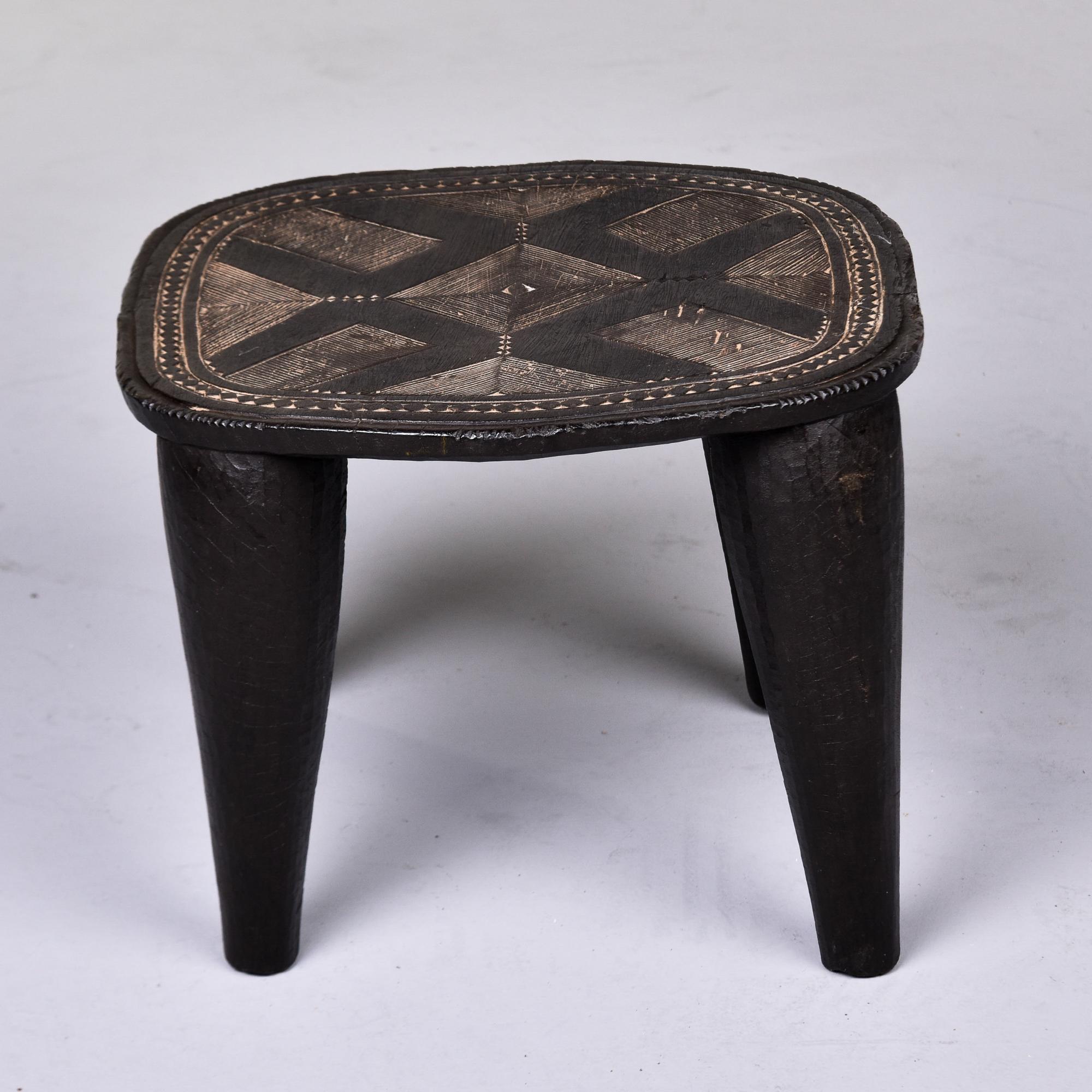 Late 20th Century Vintage Carved Small African Stool or Table by the Nupe of Nigeria 