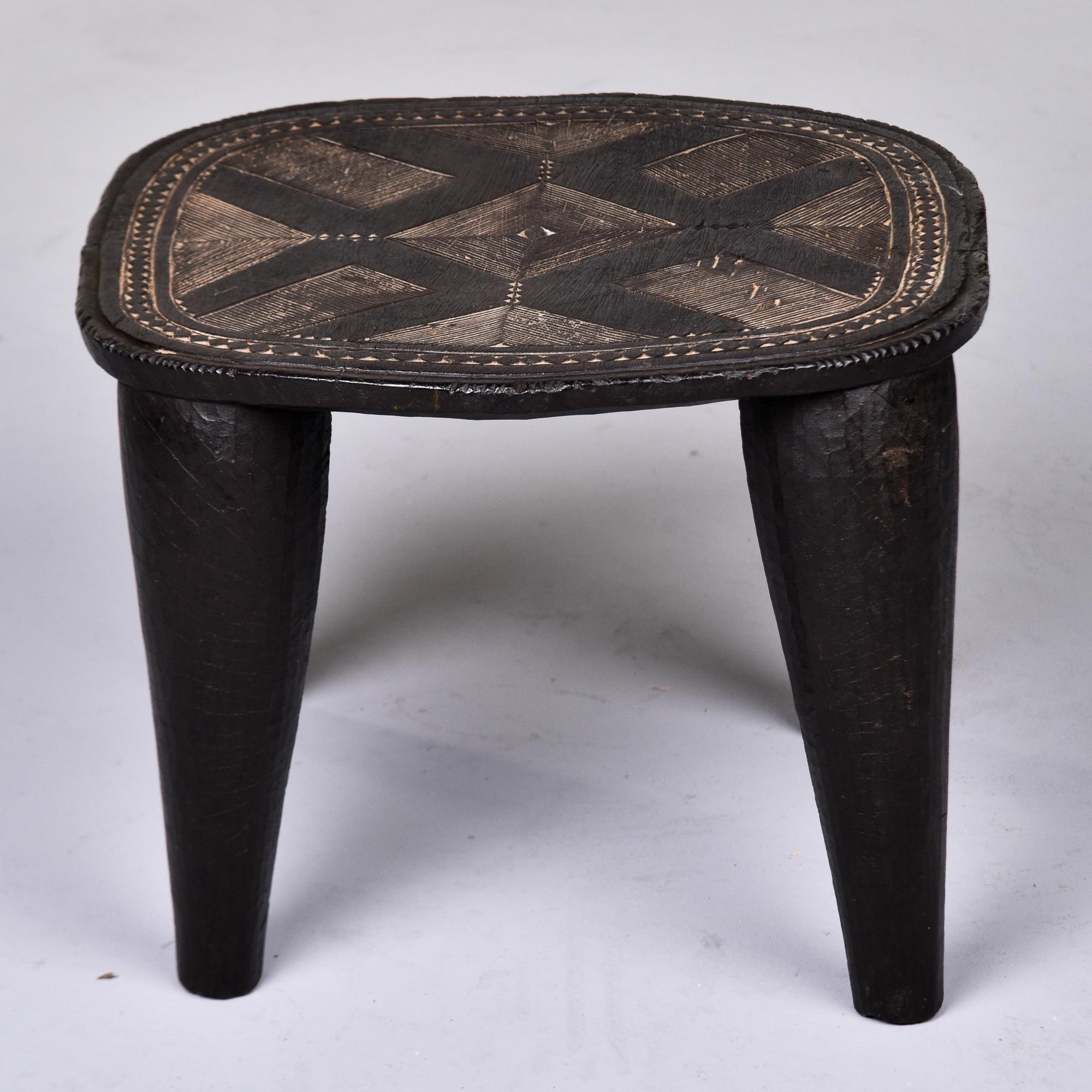 Vintage Carved Small African Stool or Table by the Nupe of Nigeria  1