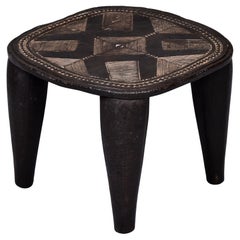 Vintage Carved Small African Stool or Table by the Nupe of Nigeria 