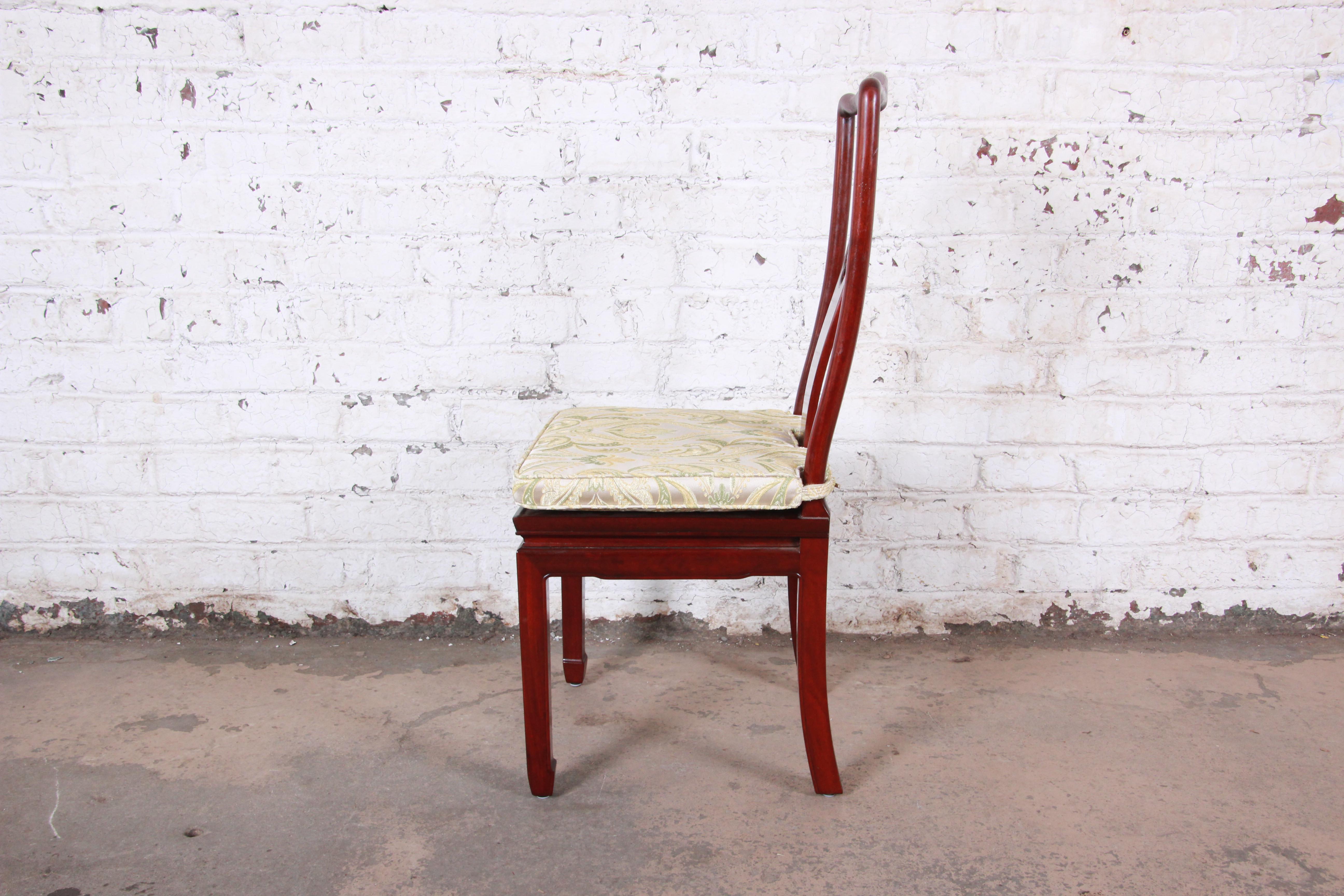 Vintage Carved Solid Rosewood Chinese Dining Chairs, Set of Ten 5