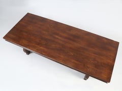 Vintage Carved Spanish Trestle Style Dining Table