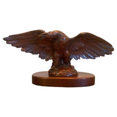 Vintage Carved Spreadwing Wooden Eagle