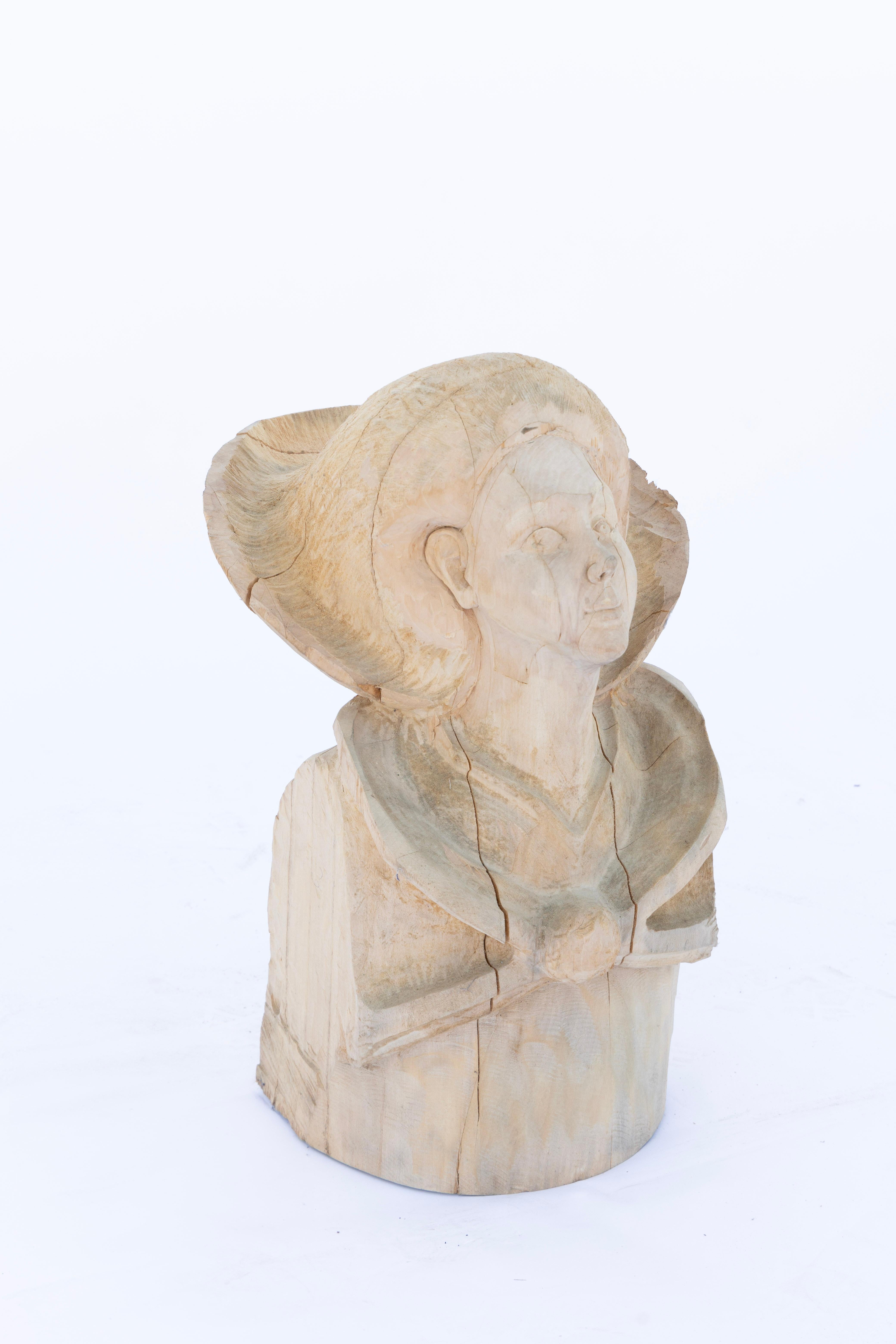 Nord-américain Moule d'ange vintage en bois sculpté avec X et cercle en vente