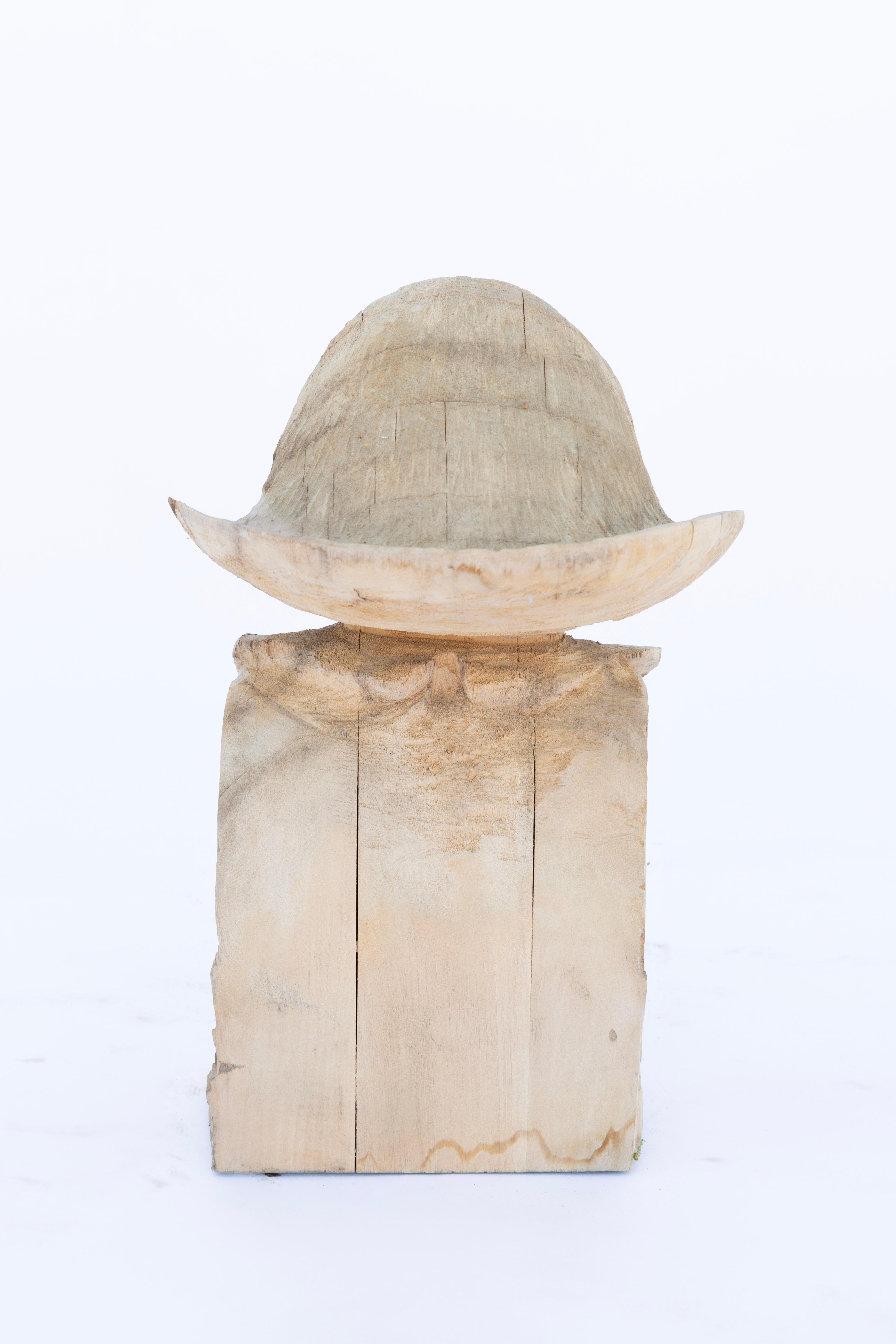 Moule d'ange vintage en bois sculpté avec bloc de bois Bon état - En vente à Wichita, KS