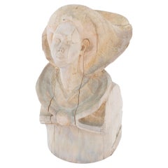 Stampo per angelo in legno intagliato vintage con X e cerchio