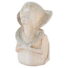 Stampo per angelo in legno intagliato vintage con pettorale a X
