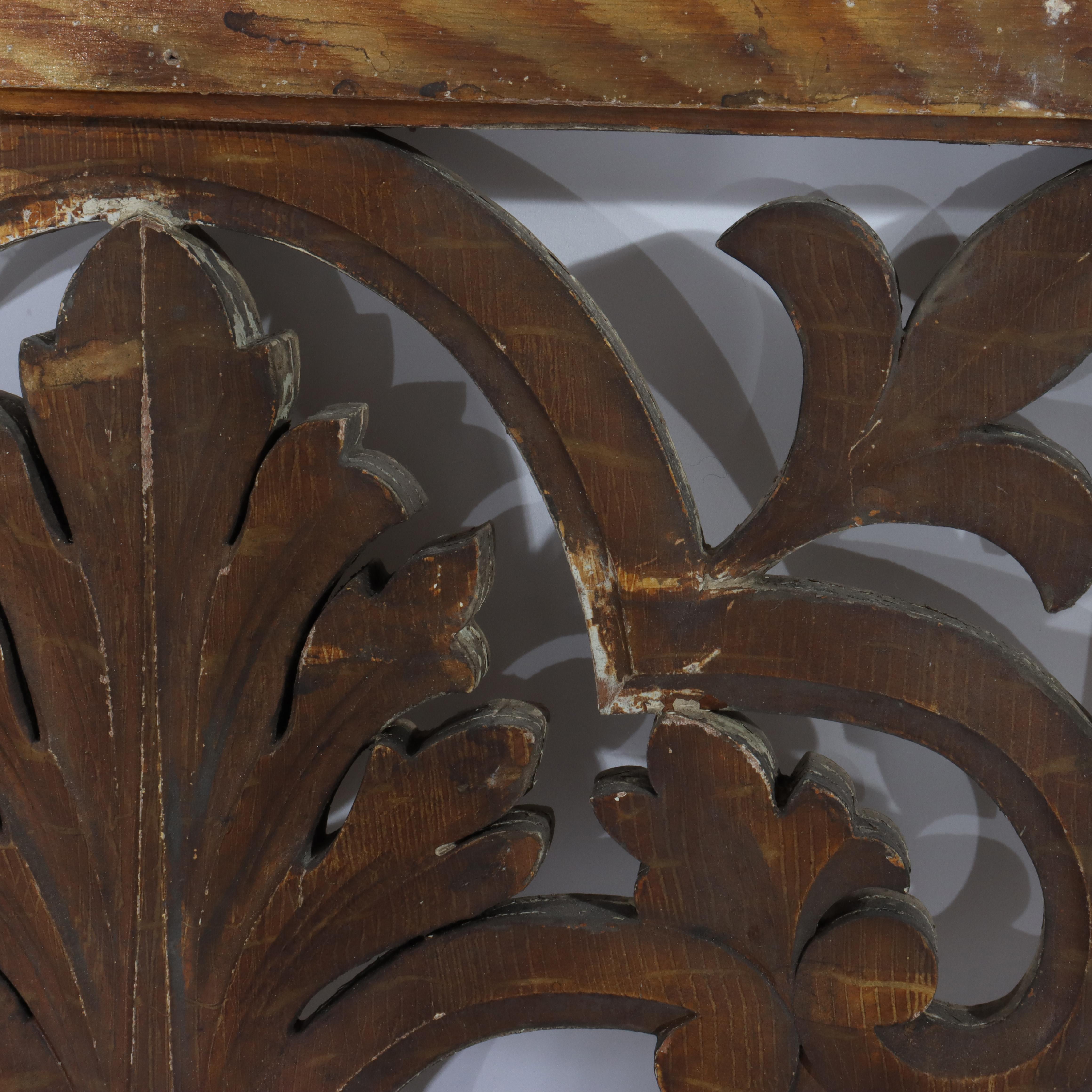 Vintage Carved Wood Architectural Grates 20thC For Sale 2