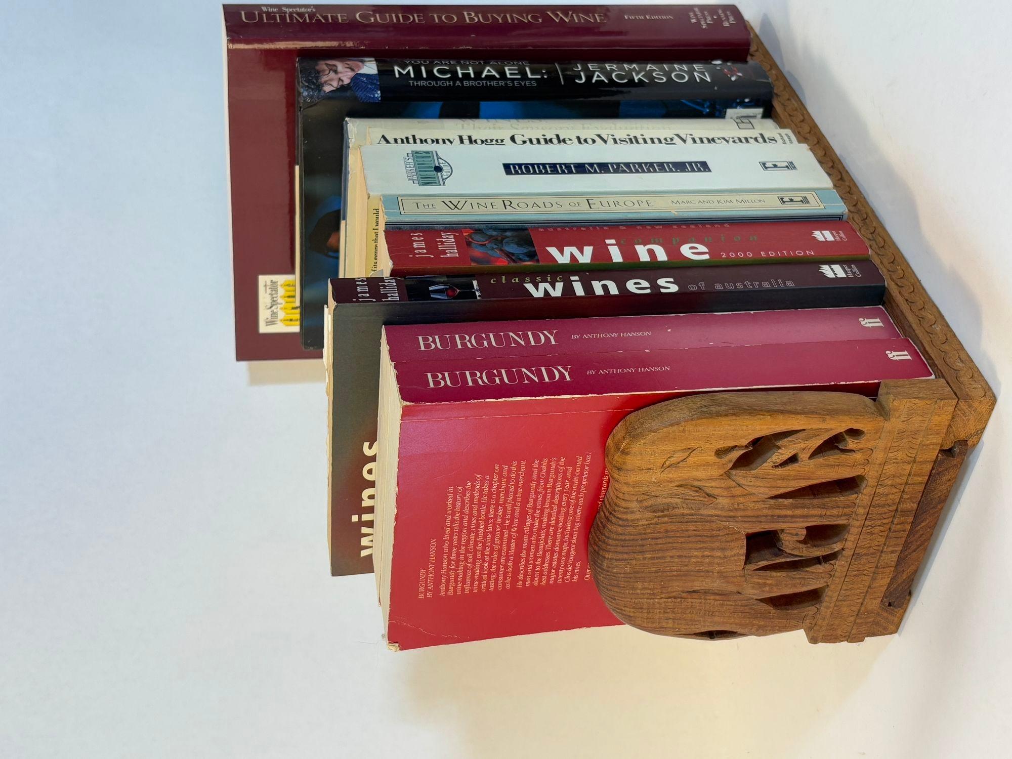 Hand-Carved Vintage Carved Wood Expandable Elephant Bookends For Sale