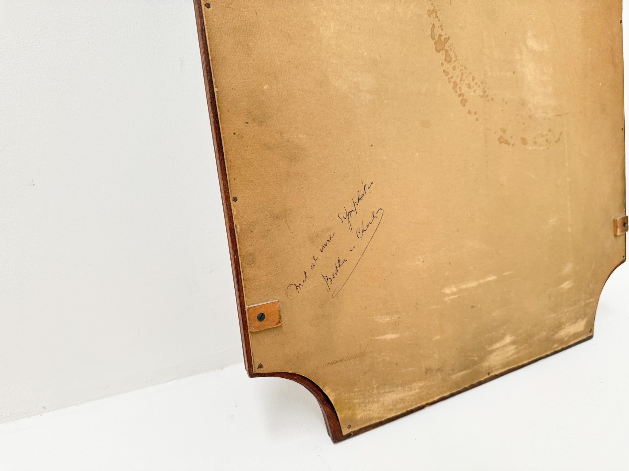 Miroir vintage en bois sculpté, miroir mural avec verre biseauté en vente 5