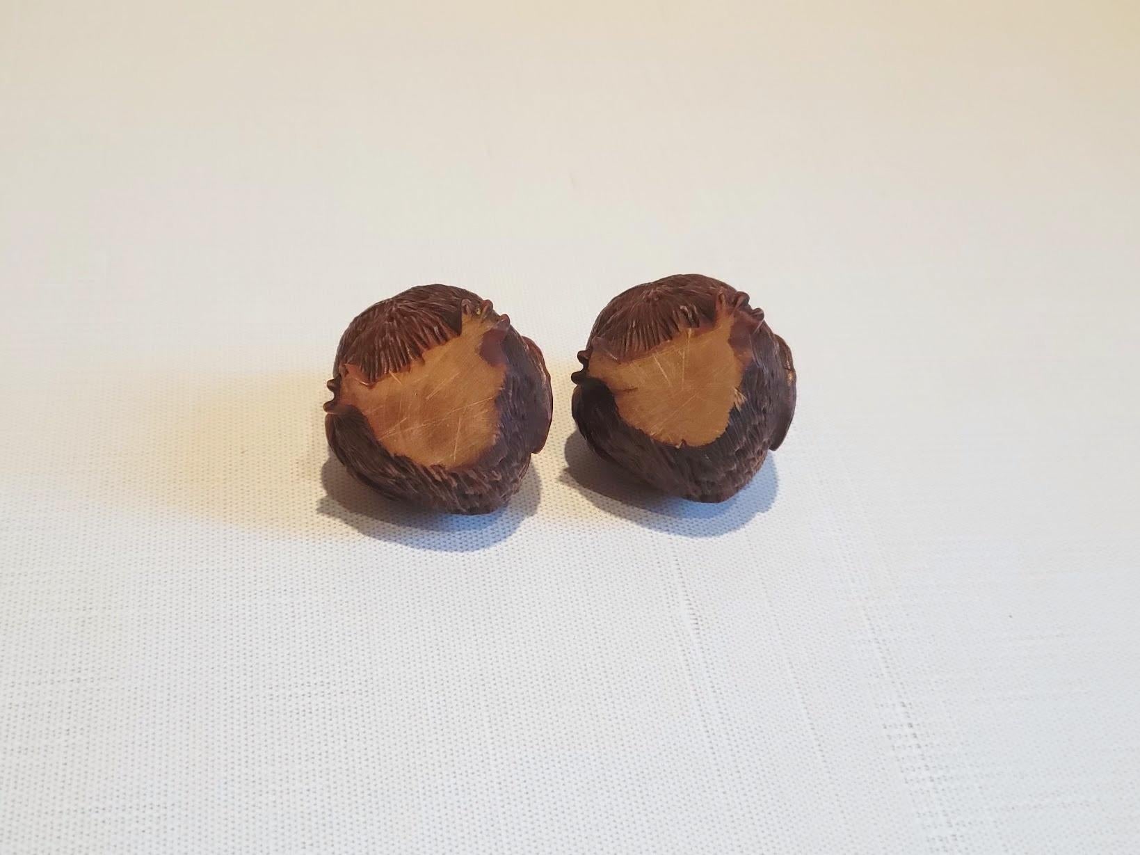 Vintage geschnitzt Wood Miniature Vögel im Angebot 2
