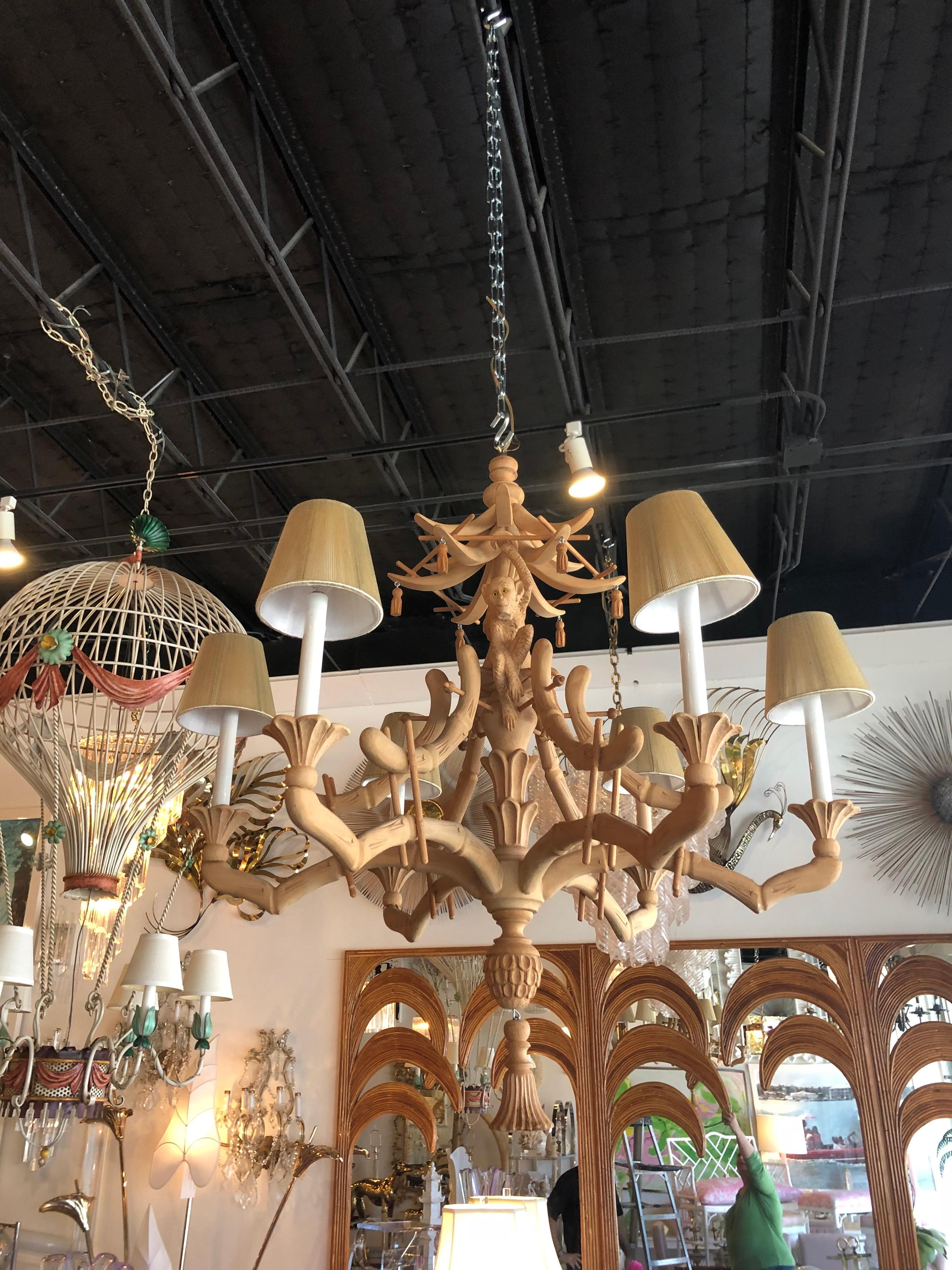 vintage bamboo chandelier