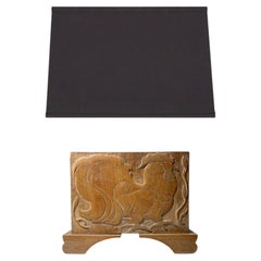 Vintage Carved Wood Rooster Lamp Base