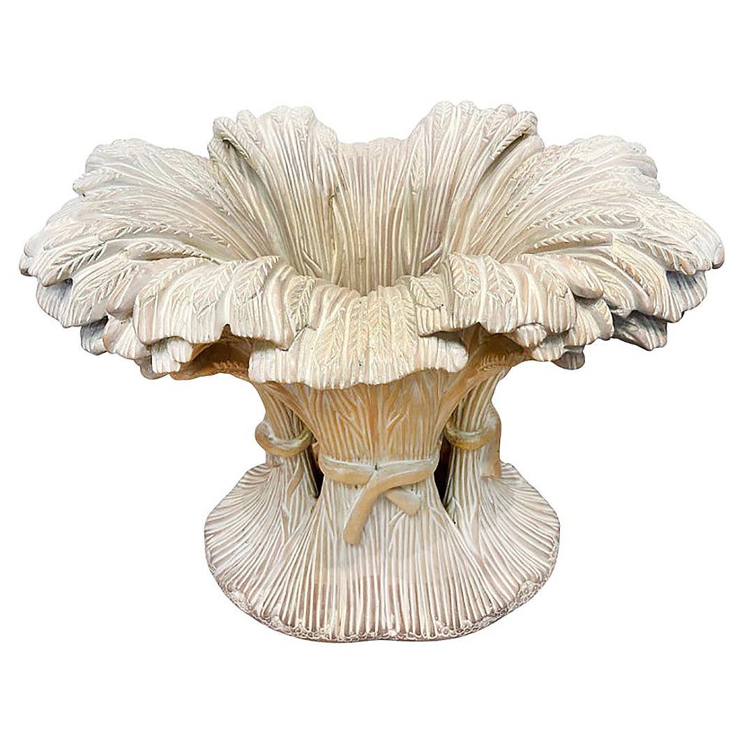  Vintage Carved Wood Sheaf of Wheat Table Base, Chelini di Firenze Attributed

Offered for sale is a vintage carved wood sheaf of wheat table base by Chelini di Firenze, This very substantial can be fitted with a glass top. The base is beautifully