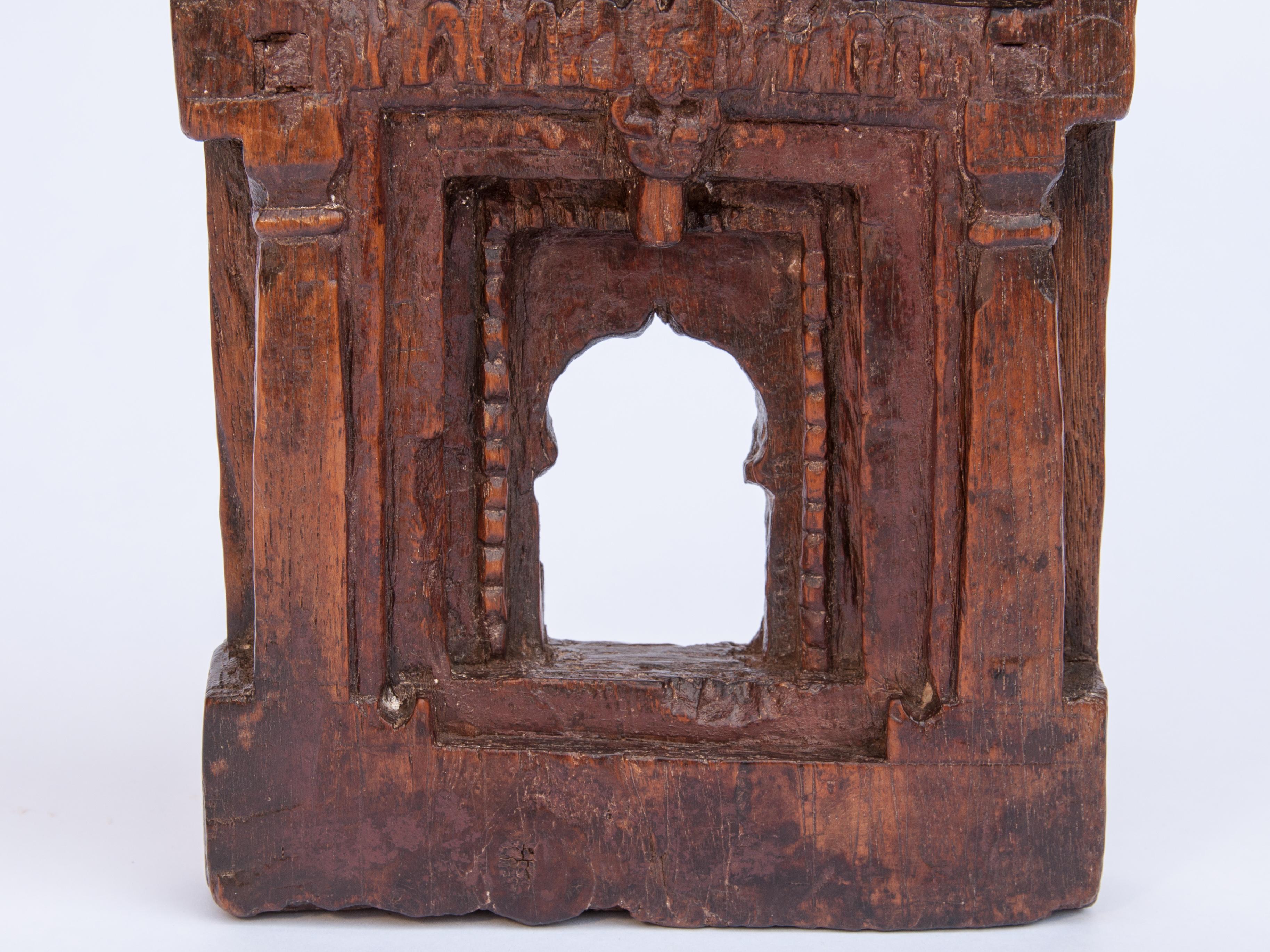 Indian Vintage Carved Wood Votive or Picture Frame, Mid-20th Century, India