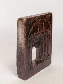 Vintage Carved Wooden Picture Frame, Mid-20th Century, India