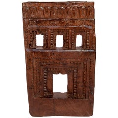 Vintage Carved Wooden Picture Frame, Mid-20th Century, India