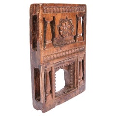 Vintage Carved Wooden Votive or Picture Frame, Mid-20th Century, India