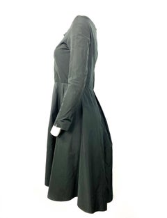 Vintage Carven Black Mid Length Long Sleeve Dress Size 38