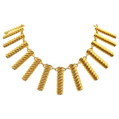 Vintage Carven Paris Stangenkragen mit Logo-Verschluss 1970er Jahre