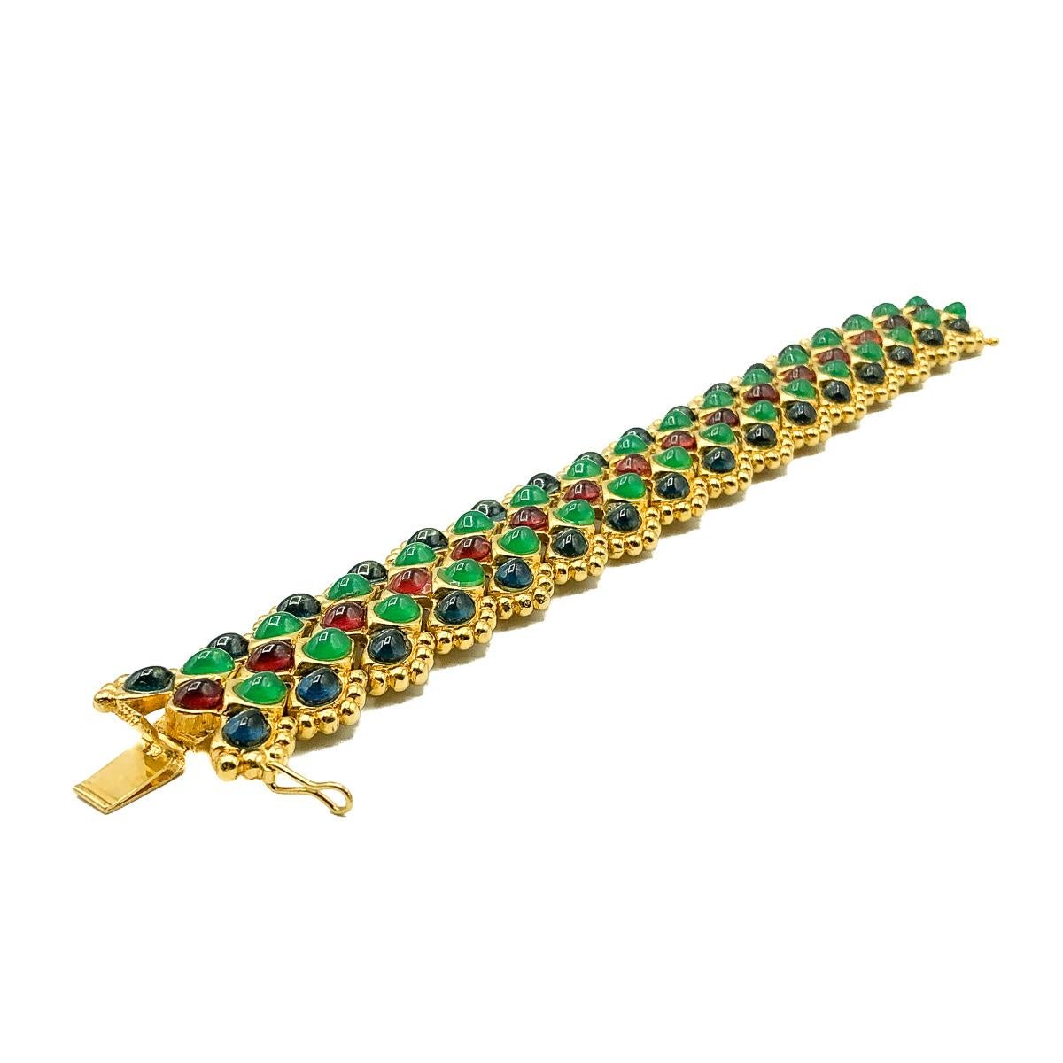 One of the very best pieces to originate from the House of Carven; this Vintage Carven Paris Bracelet is nothing short of fabulous. The house of Carven was established in Paris by Marie-Louise Carven in 1945 and remains at the forefront of Parisian