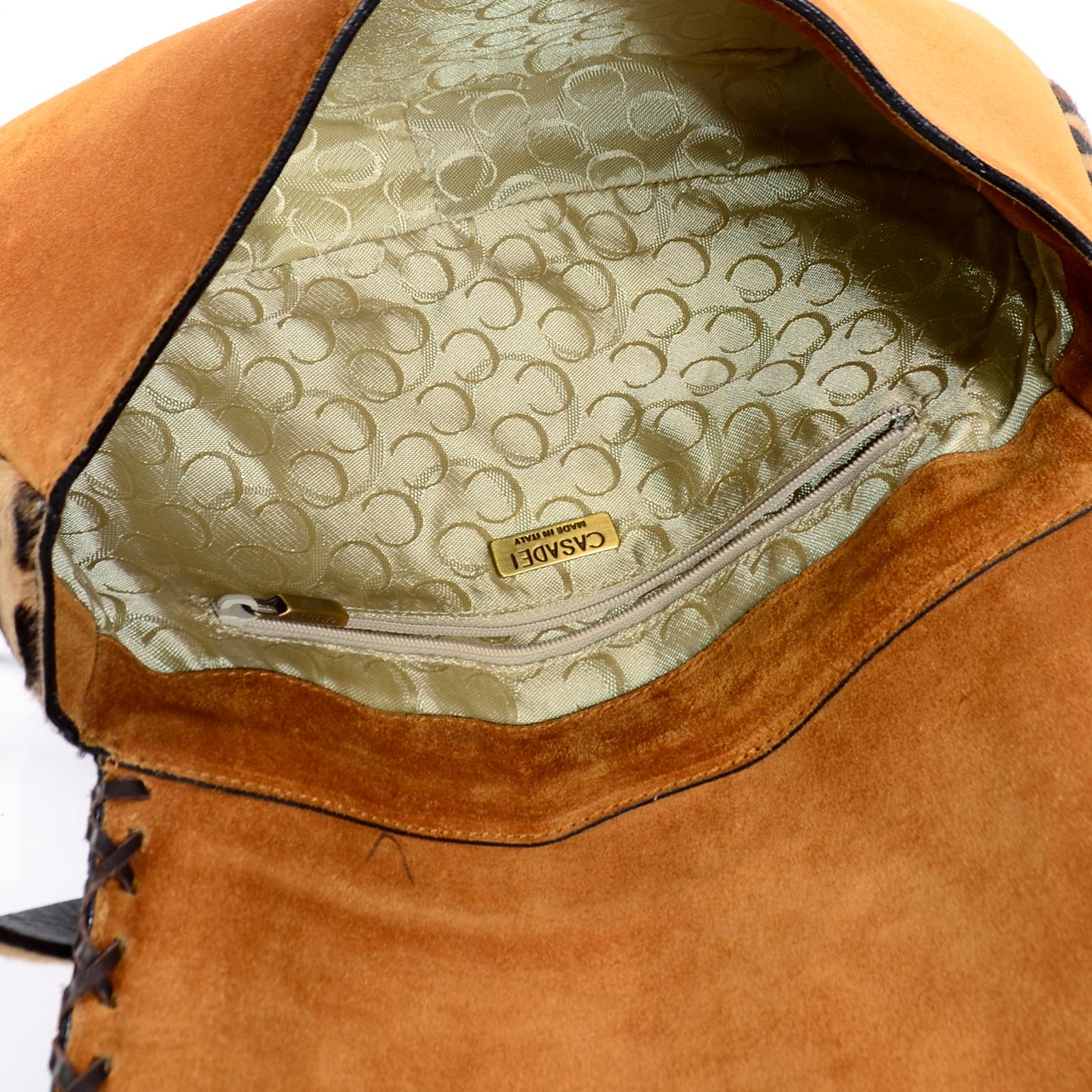 Vintage Casadei Italy Pony Fur & Suede Shoes w Matching Shoulder Bag Handbag en vente 5