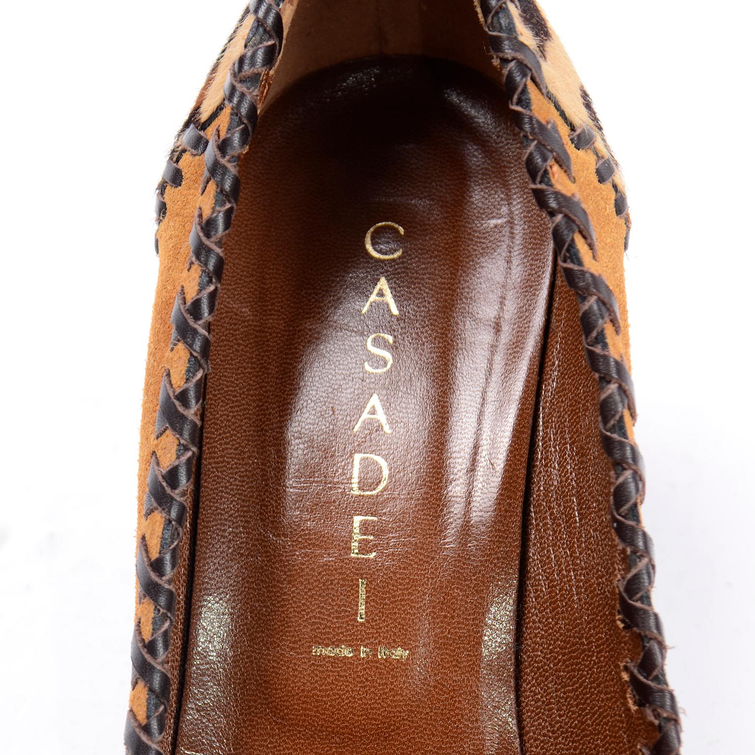 Vintage Casadei Italien Pony Pelz & Wildleder Schuhe mit passender Umhängetasche Handtasche im Angebot 12