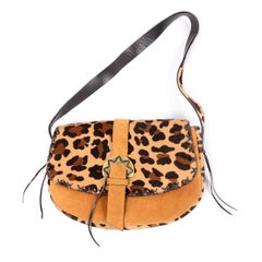 Vintage Casadei Italy Pony Fur & Suede Shoes w Matching Shoulder Bag Handbag