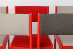 Vintage Casala Dining Chairs Set of 5, 1950s German Beech Wood Chairs, Restored