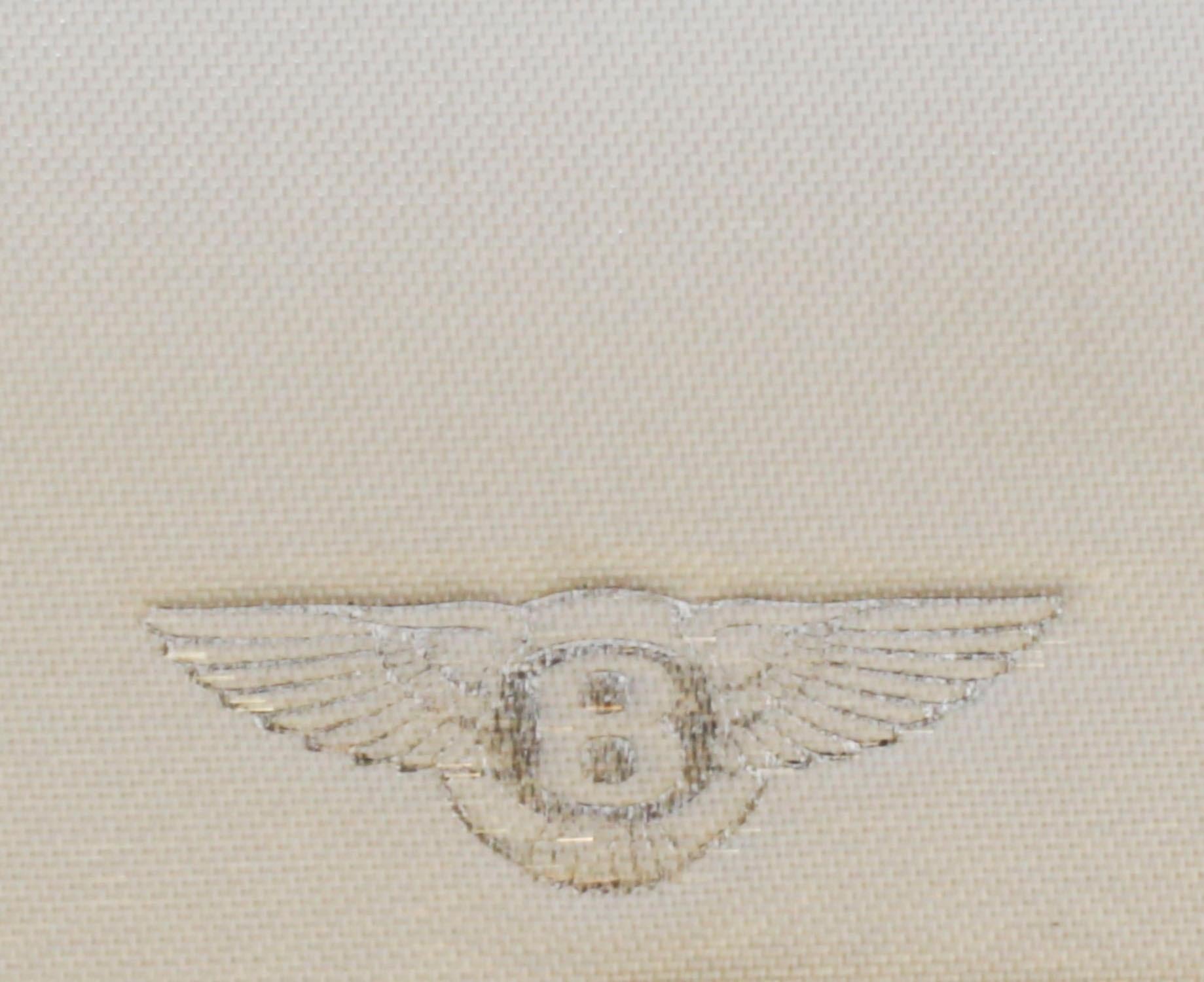 Cuir Coupe-papier vintage Bentley à double aiguille en chrome de la fin du 20e siècle en vente