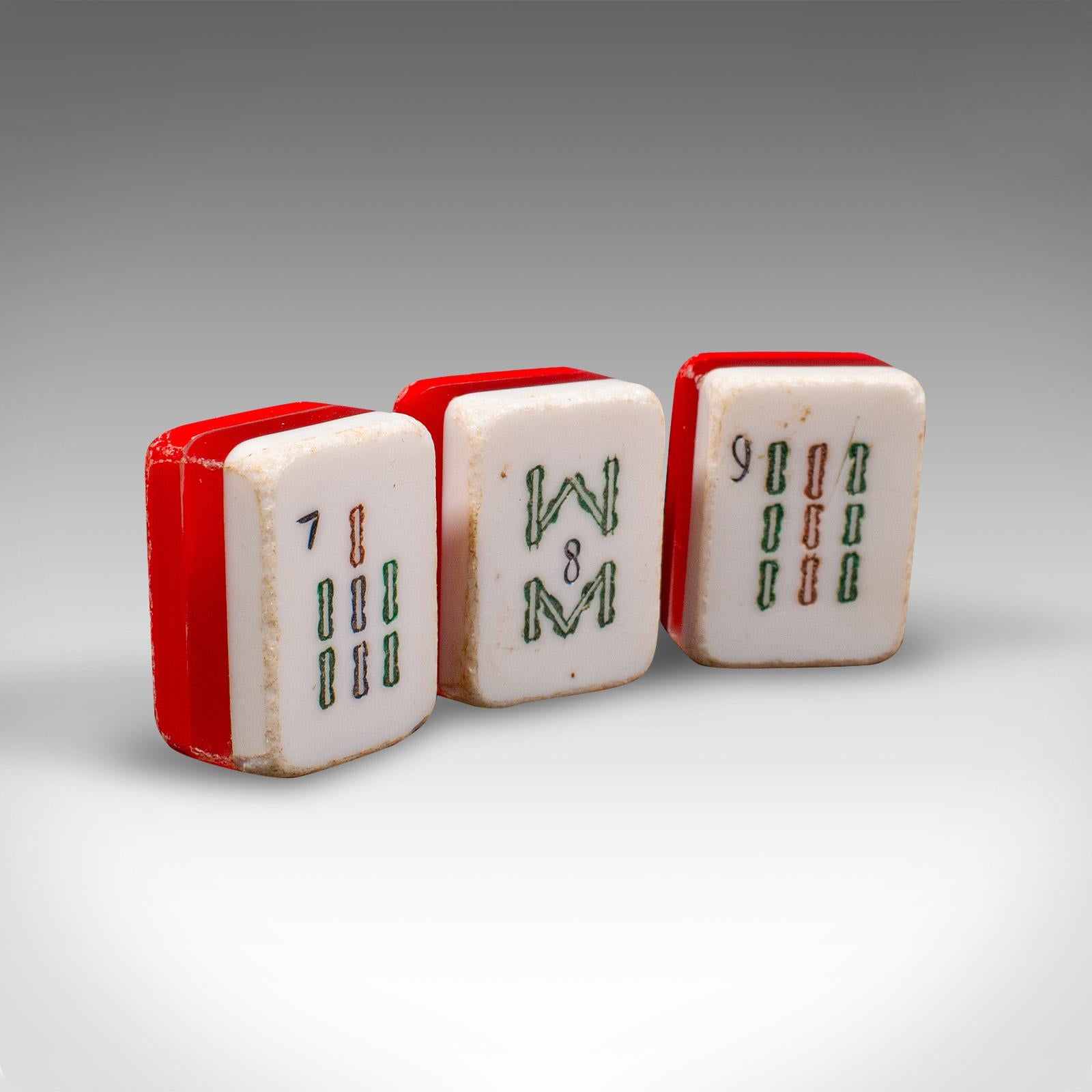 Vintage Cased Mahjong Set, Chinese, Carved Teak, Gaming Set, Mid Century, C.1950 7