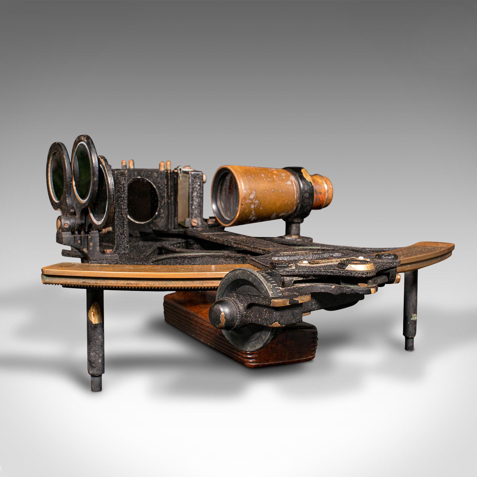 Britannico Sestante d'epoca in scatola, inglese, nautico, strumento scientifico portatile, C.C. 1960